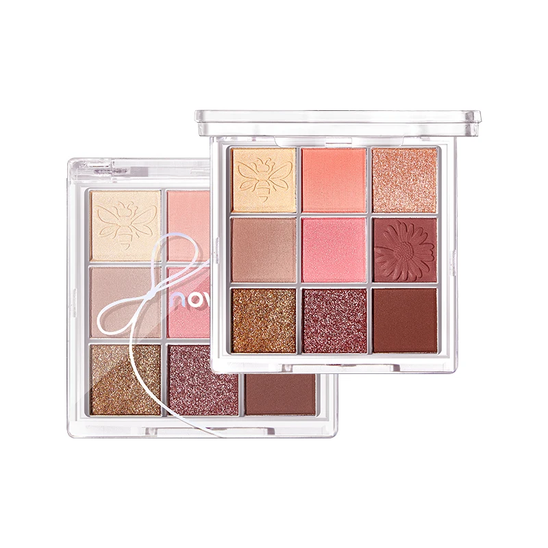 

9 Color Floral Color Eye Shadow Palette Natural Waterproof Long-lasting Makeup Matte Eye Shadow Cosmetics TSLM1