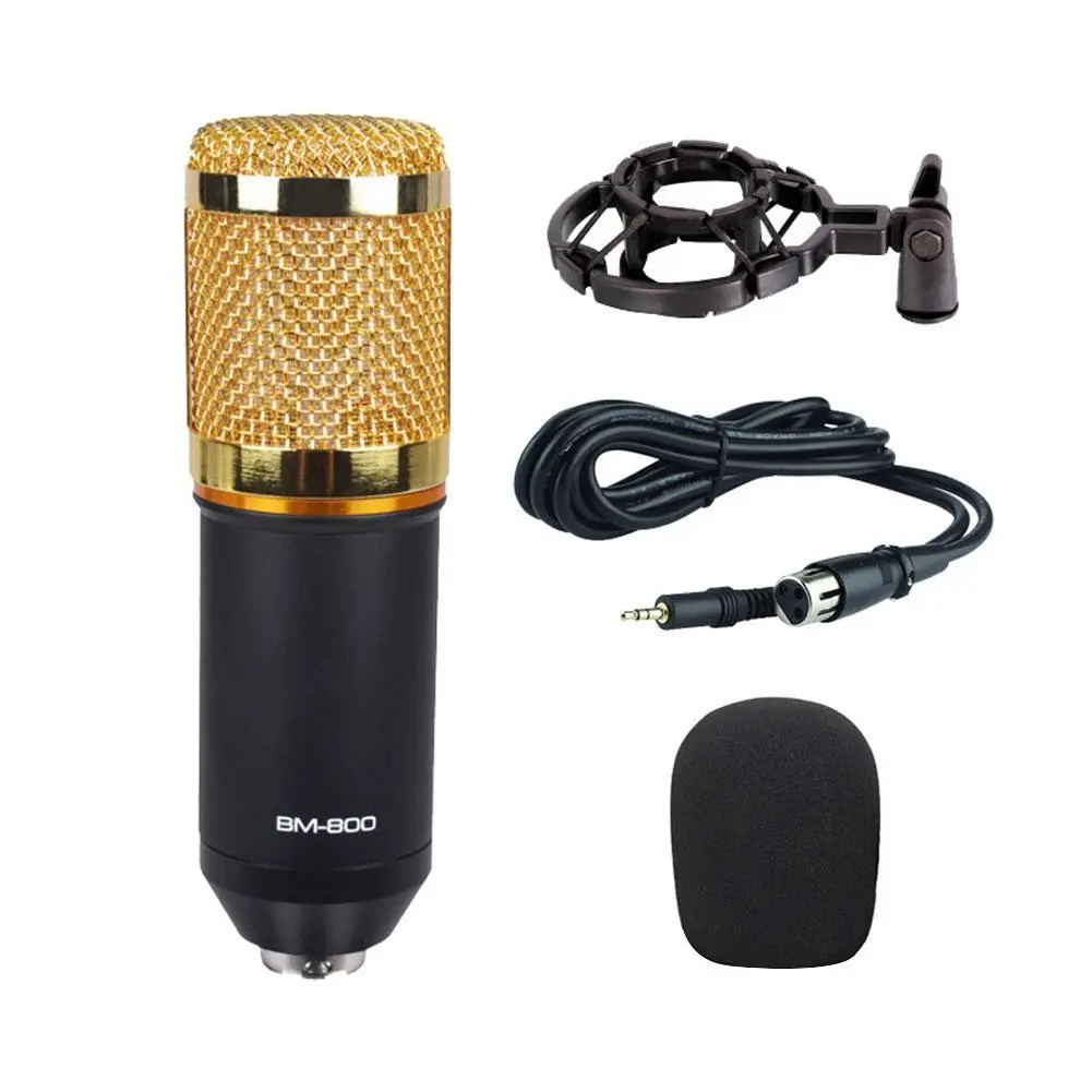 

BM800 Metal Mesh Studio Home KTV Computer Sound Recording Condenser Microphone Home KTV For Music Player Singing Recorder Mic