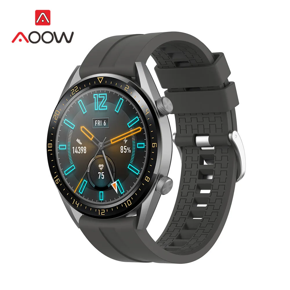 Мягкий спортивный силиконовый ремешок 22 мм для huawei Watch GT 2 Active/элегантный Honor Magic быстросъемный браслет для умных часов