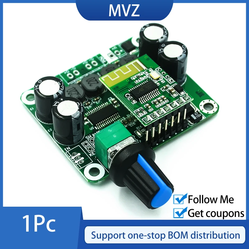 Цифровой стерео аудио усилитель мощности TPA3110 Bluetooth 4 2 30 Вт + плата модуль 12-24 В для