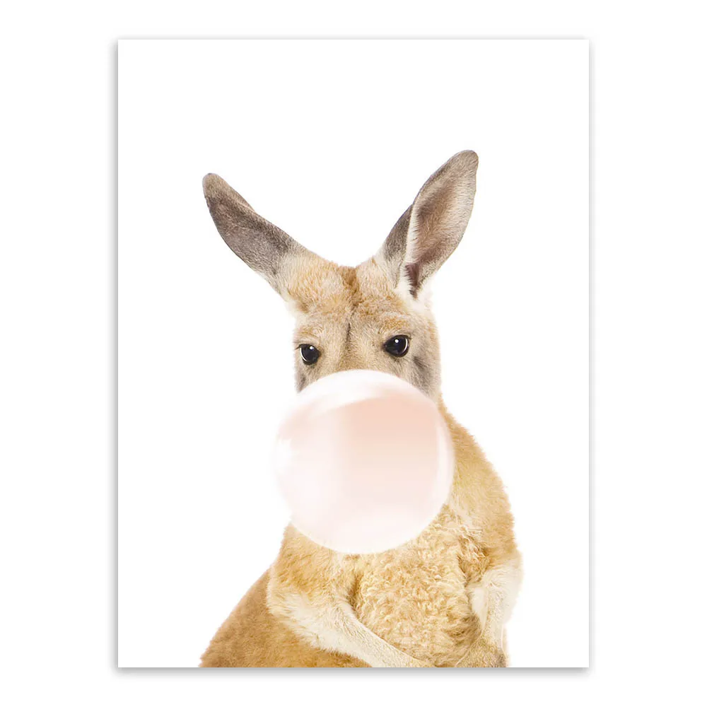 

New Style Photo Frame Core Modern Fresh Children's Room Decorative Cloth Picture Nordic Lovely Animal Bubble Poster