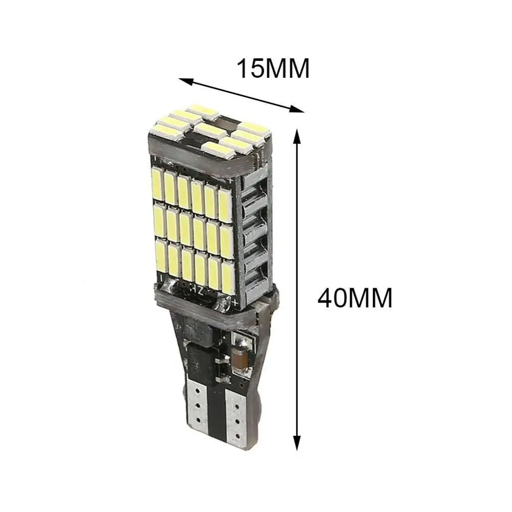 

12V T15 W16W LED 921 912 Super Bright 45 4014 LED No Car Light Reserve Red Lamp Yellow Stop Backup ERROR Brake White H3G0