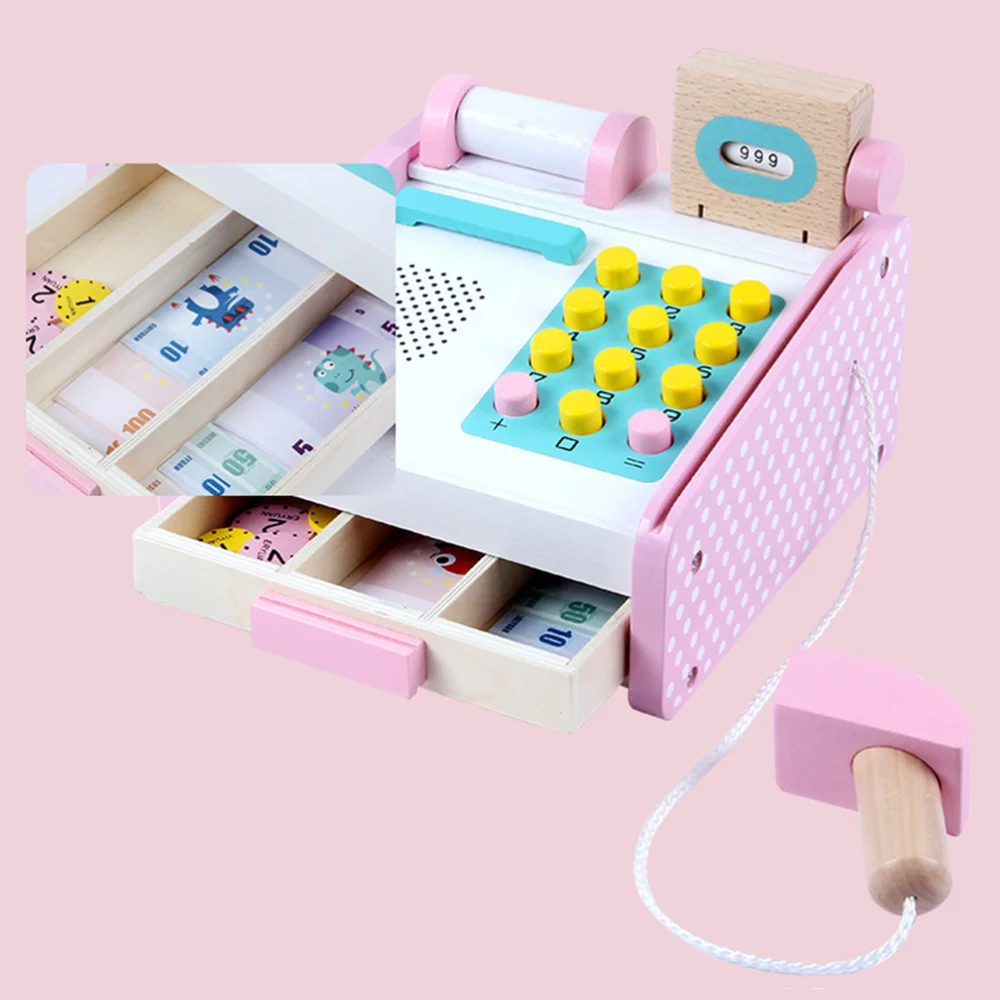 1 Набор игрушечных кассовых аппаратов деревянная детская игрушка для ролевых игр