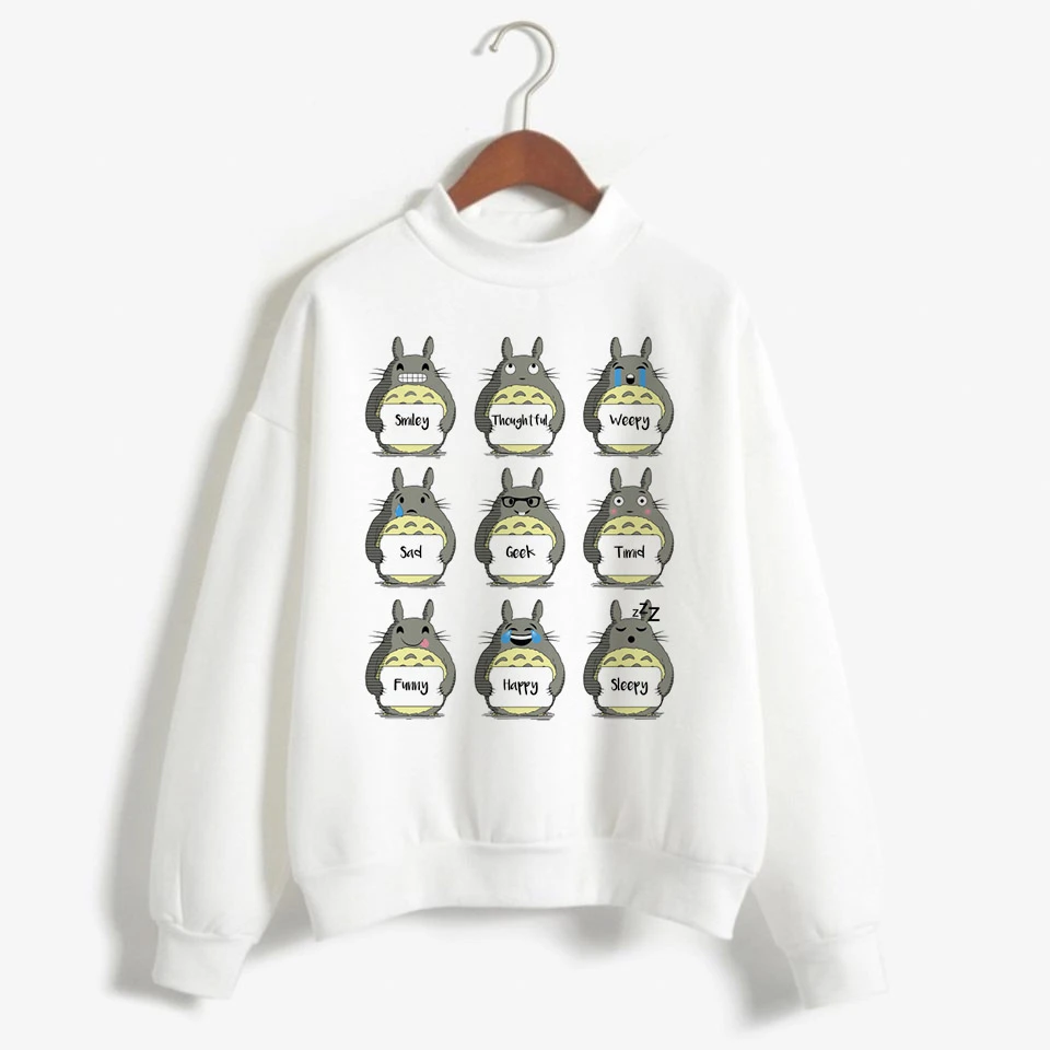 Totoro Studio Ghibli Kawaii Harajuku Толстовка для женщин Ullzang Красивый Веселый мультяшный Аниме толстовки 90s Графический Hoody женский - Цвет: 11