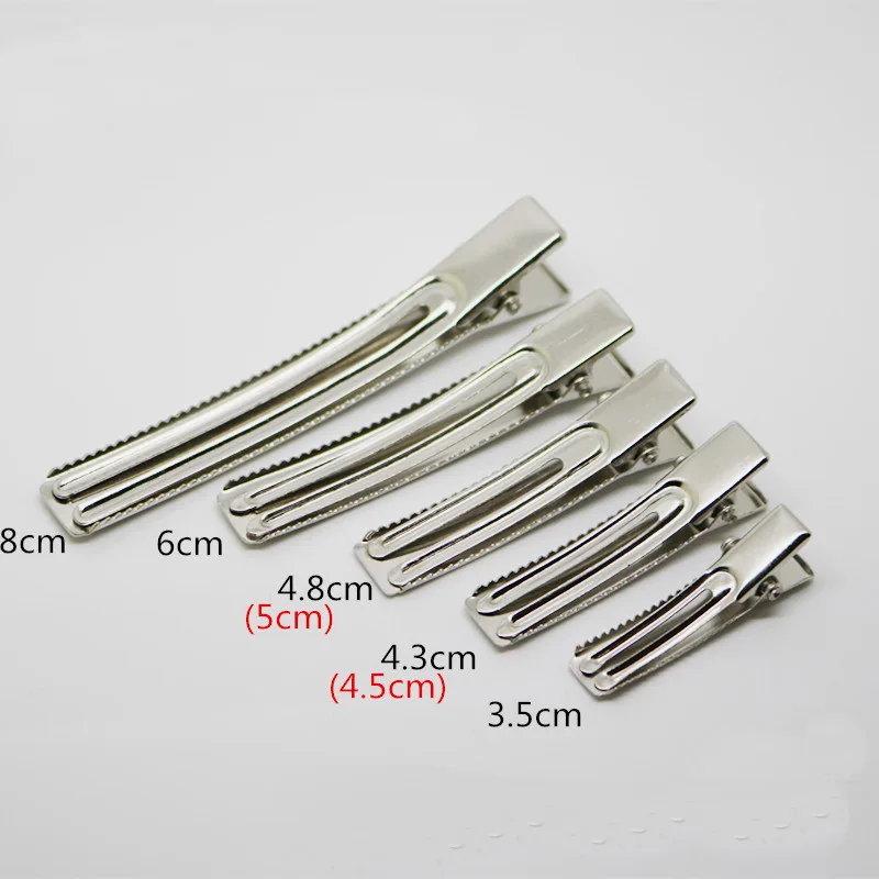 Заколки-КРОКОДИЛЬЧИКИ с зубцами серебристого цвета 3 5/4 5/5/6/20 шт. | Аксессуары для