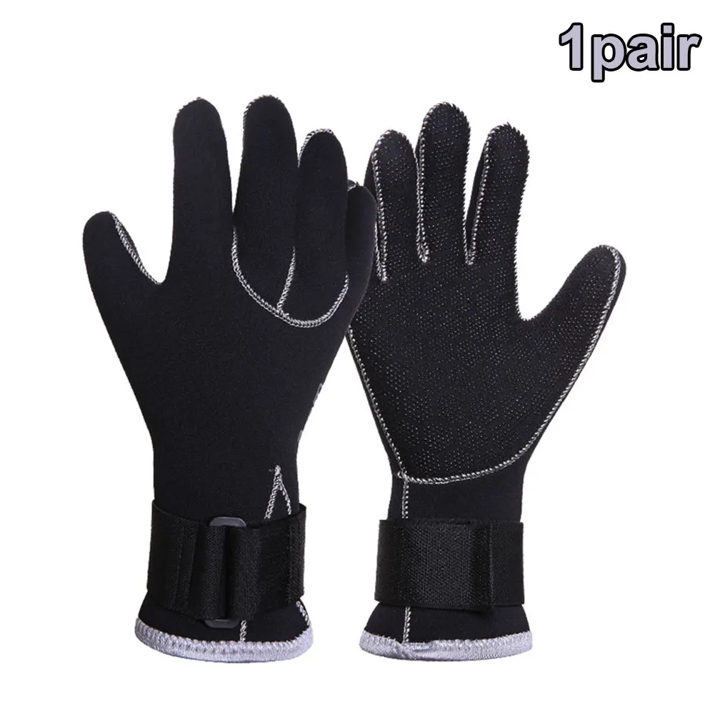 

1pair 3mm Snorkeling Surfing Diving Kayaking Sailing Wetsuit Gloves Full Protection Adjustable Strap Water Sports Multifunction