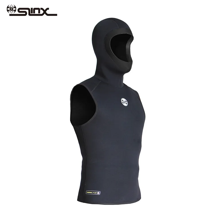 

MURALON 3mm Hooded Warm Diving Vest Sleeveless Surf Wetsuit Split Swimsuit with Headgear Dive Suit for Scuba Surfing Swimming
