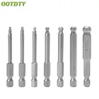 OOTDTY 7 шт. 65 мм магнитный шариковый наконечник Шестигранная головка фреза Инструменты 2,5 '63hf