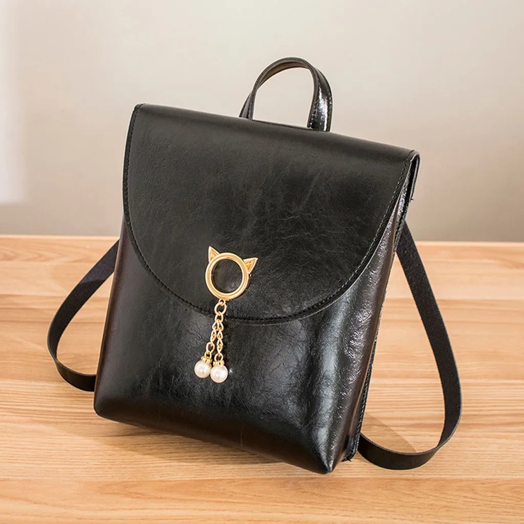 Кожаный рюкзак для женщин маленькая сумка модная женская на плечи маленький с