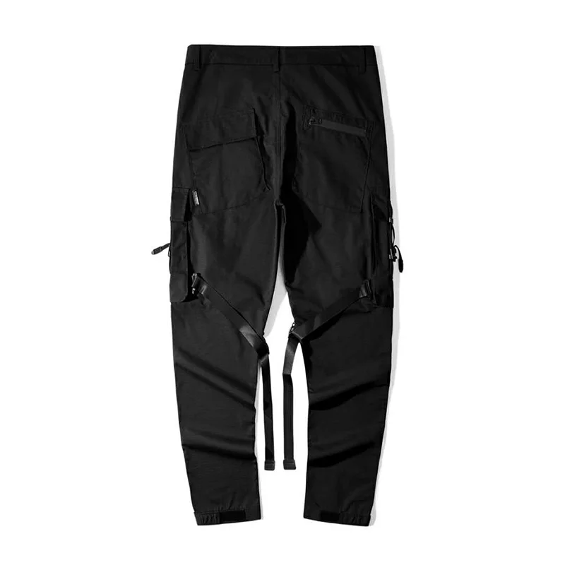 Брюки карго CROXX Techwear мужские тканевые брюки в стиле хип хоп панк с черной