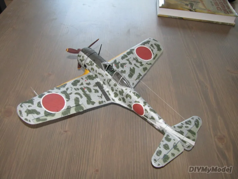 DIYMyModeI-rompecabezas de ki-43ii japon&eacute;s para ni&ntilde;os, rompecabezas juguete de hecho a mano, accesorios de pel&iacute;cula-5