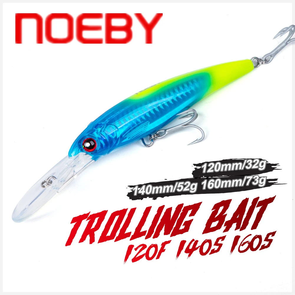 

NOEBY Trolling Minnow Fishing Lure Hard Bait 120mm/32g 140mm/52g 160mm/73g Floating Sinking Wobblers Minnow Quality Professional