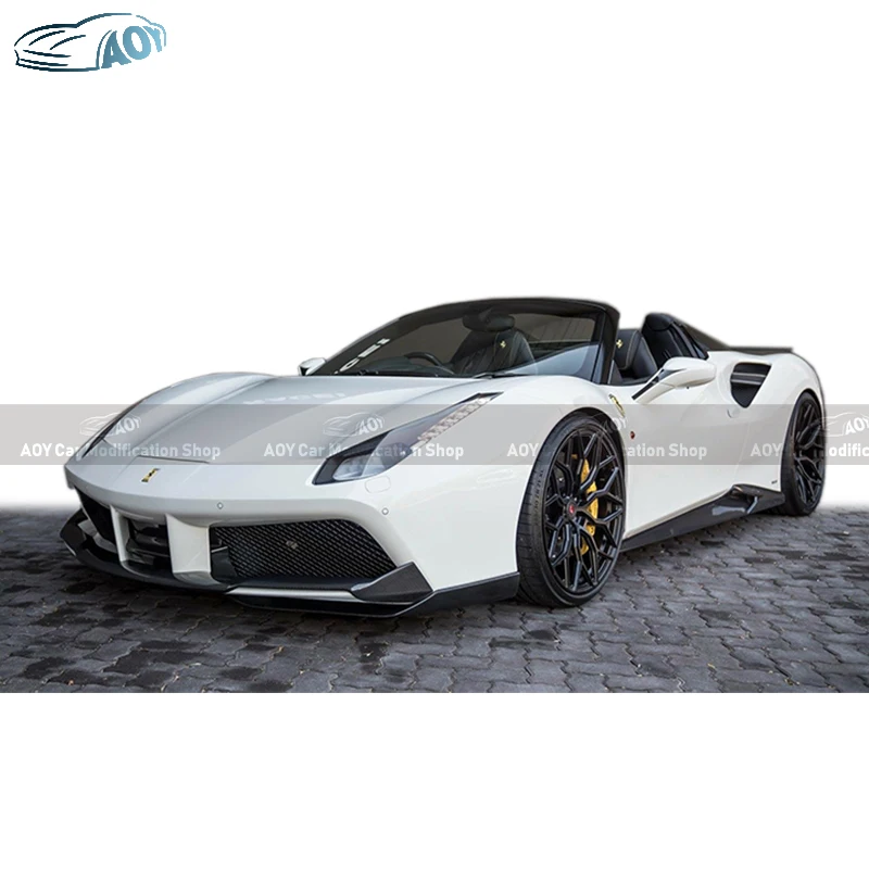 Лучшая цена на 488 GTB Novite стиль углеродное волокно передняя губа задний диффузор