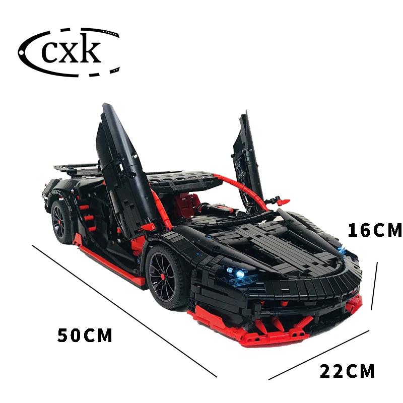 

High-Tech Super Sports Car Lamborghinis Model Vehicle Speed Champion RC Roadster Building Blocks Bricks Toys For Children Gifts