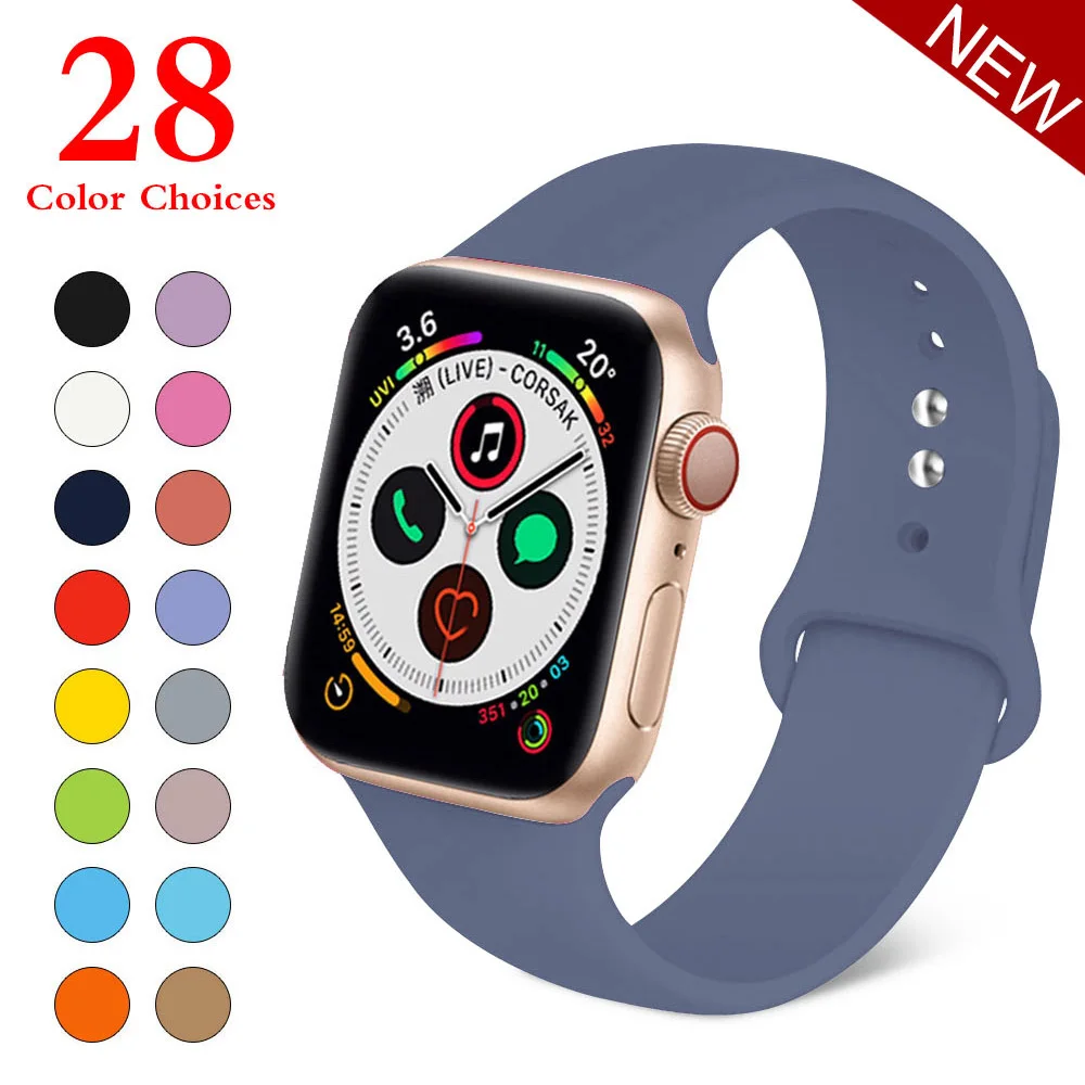 Спортивный мягкий силиконовый сменный ремешок 38 мм от mu sen для Apple Watch версии 1, 2, ремешок 42 мм на запястье, ремешок для iWatch Sport - Цвет ремешка: Lavender ash