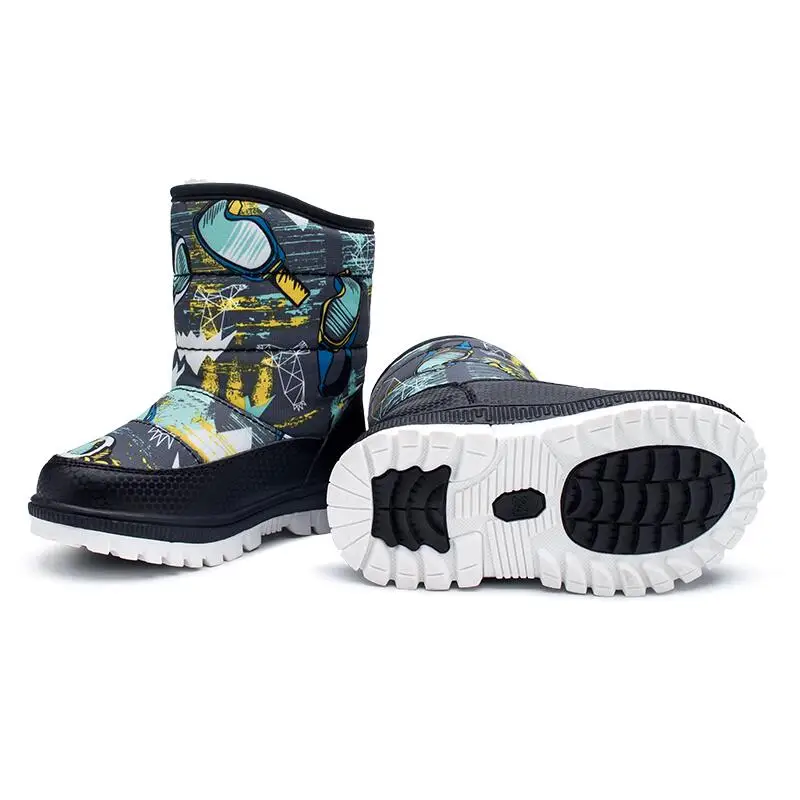 Детские ботинки детская обувь резиновые Зимние утепленные плюшевые детские