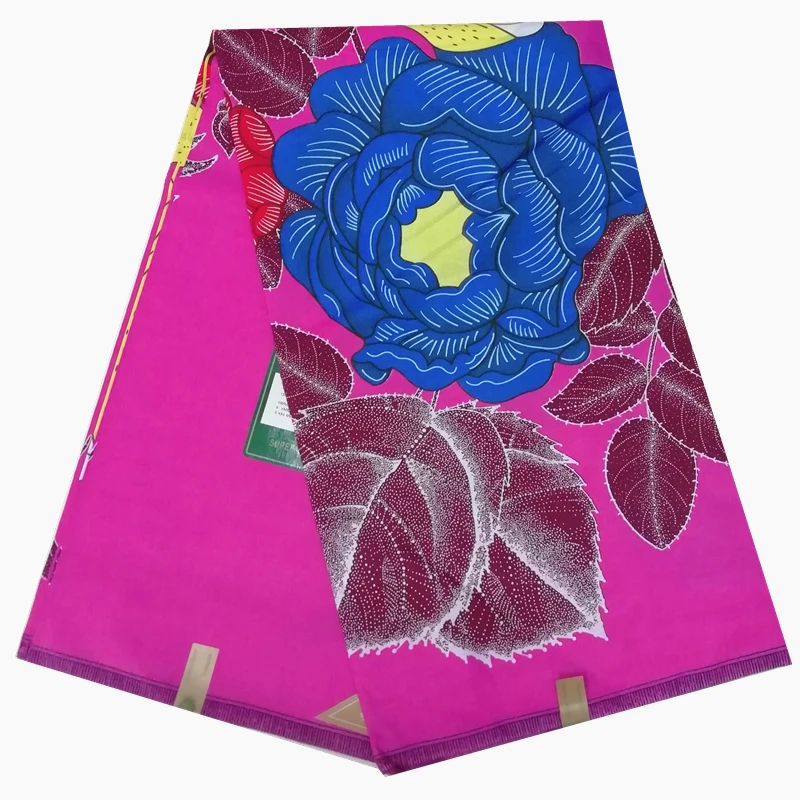 Новое поступление большой цветок восковый узор ткань из хлопка африканская