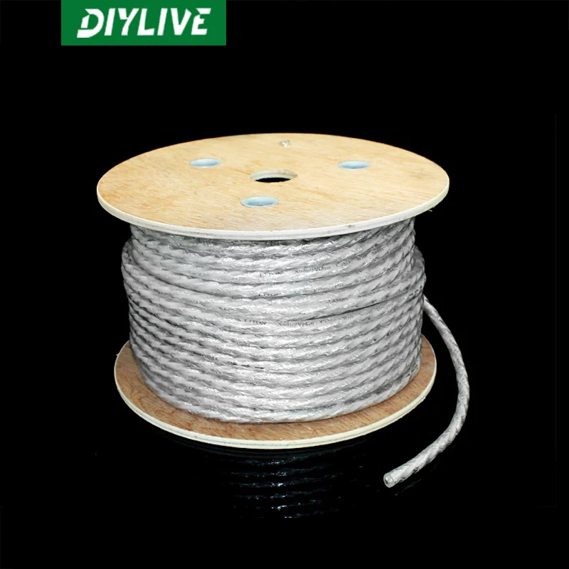 DIYLIVE Leadon/Liton 2-core silver-plated encrypted dual shielded audio signal cable with length of 2 m 3.5RPM dual RCA 1/2