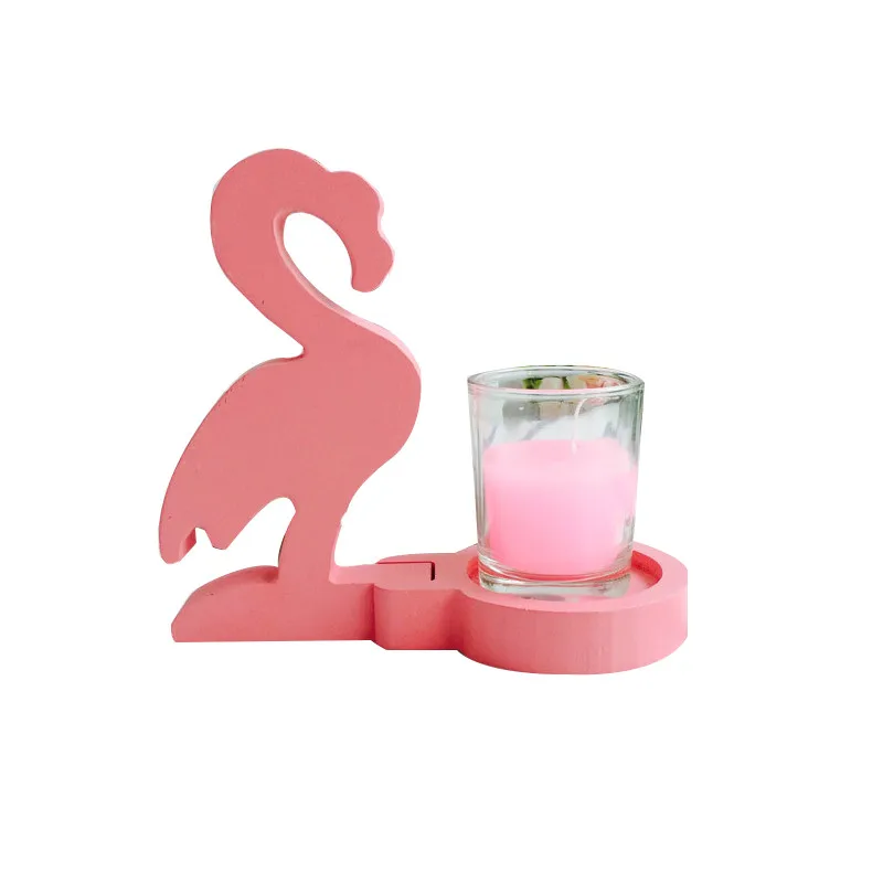 Фламинго подсвечник Zakaka краткое классический свадебный Декор Розовый дерево