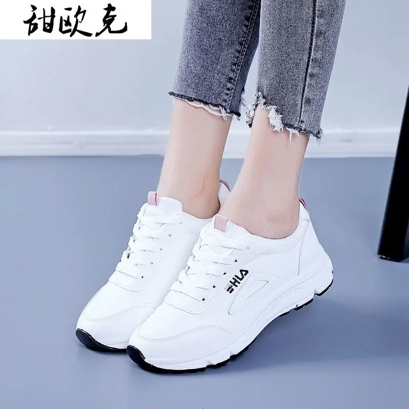 

2021 Spring New Women Sneakers Fashionable Comfortable Walking Women's Vulcanized Shoes Lace-up Platform Women's Casual Shoes