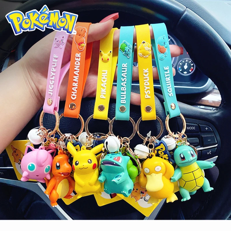 

New Pokemon Pikachu Character Fashion Cartoon Keychain Pendant Pokémon Anime Decoration Model Toy Doll Children's Birthday Gift