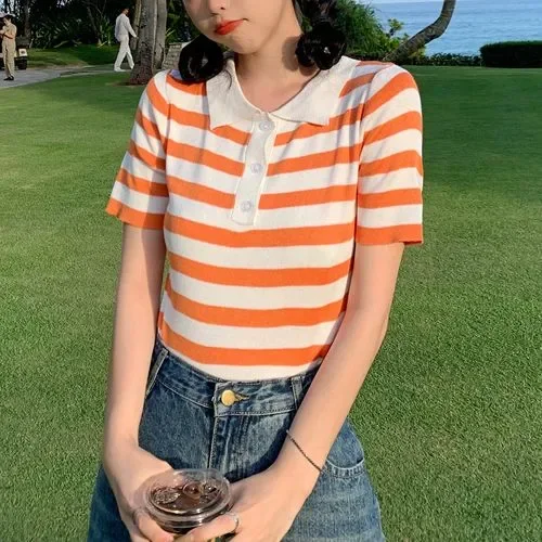 

2020 Women Short yellow Sleeve Shirtmint Top Garment