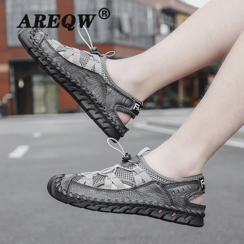 

2021 Baotou Sandals Men's Breathable Casual Sports Seaside Hole Shoes Beach Shoes Men