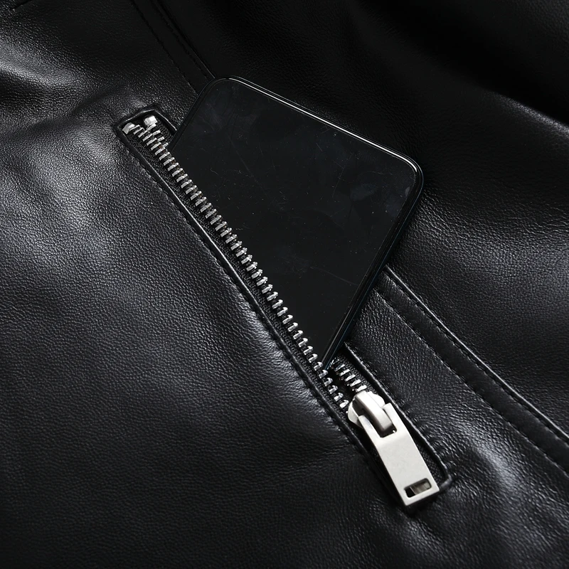 

Haolei spring and Autumn New Leather Jacket Women's leather jacket Korean sheep skin short Slim small leather coat motorcycle