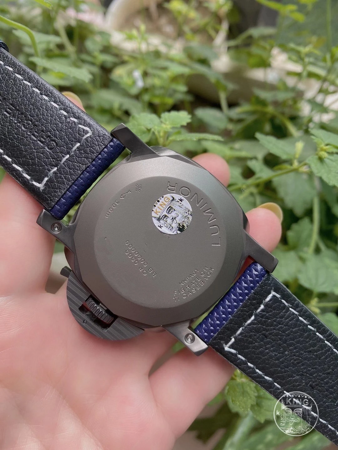 

2021 New Men Automatic Mechanical Carbotech Titanium Black Blue Canvas Leather Green Luminous 3 Days 1950 Sport Watch 44mm