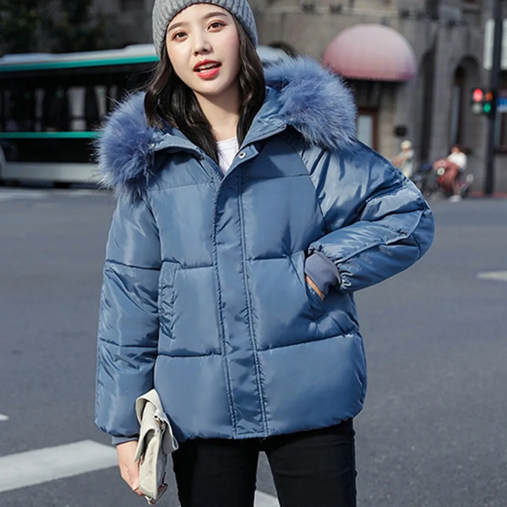 Парка женская зимняя с мехом и капюшоном 2019 хлопок | Женская одежда