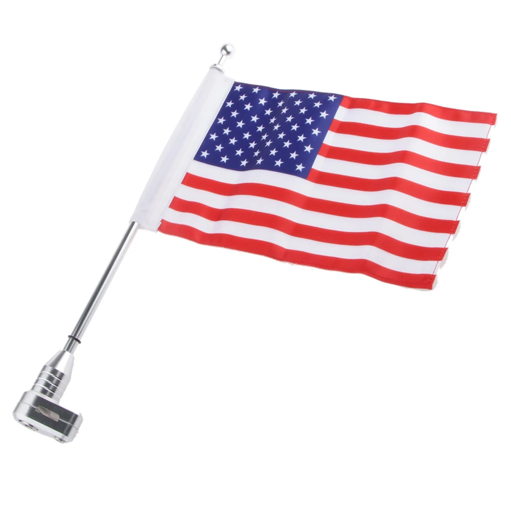 Motorcycle 10x6 inch American Flag with Luggage Rack Pole Mount Sissy Bar for Honda Golden Wing GL1800 | Автомобили и мотоциклы