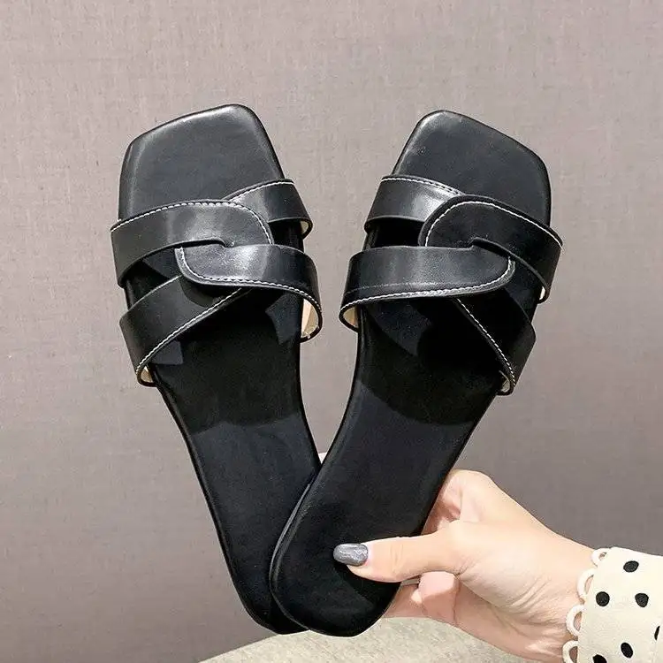 

Women Fashion Slippers Summer Newest Slippers Women Fashion Leisure Vacation Beach Shoes Flat Cross Flip Flops Women's Shoes