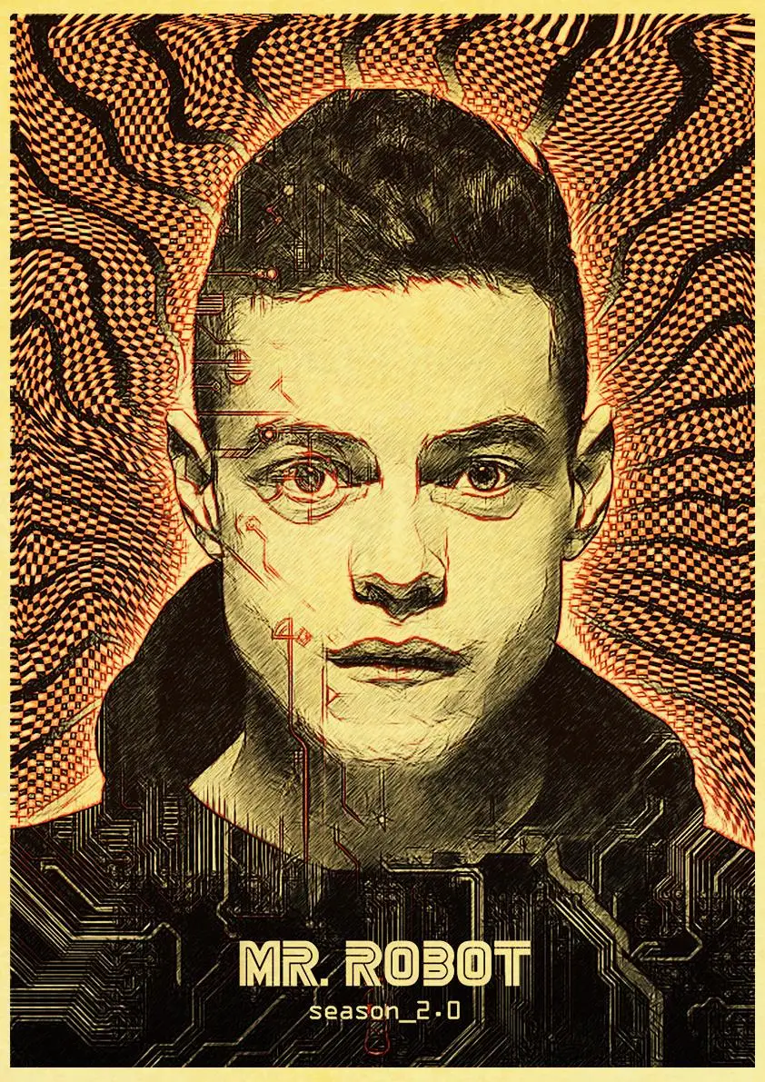 

Movie Poster MR. Robot Wall Stickers Vintage Poster Prints High Quality For Living Room Home Decor