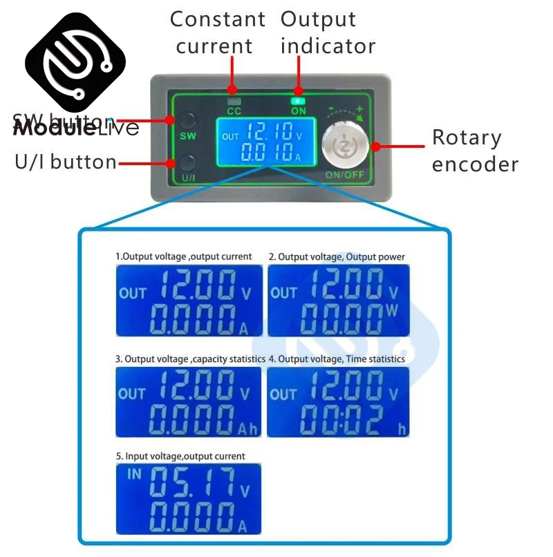 Понижающий преобразователь постоянного тока WZ5020L WZ5012L понижающий модуль питания CC CV 50 В 20 А 1000 Вт 600