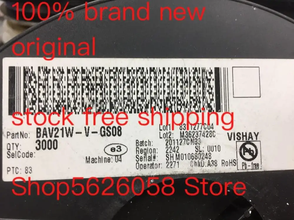 BAV21W V GS08 SOD123 100% новый оригинальный Бесплатная доставка 50 шт./лот в наличии|Умные