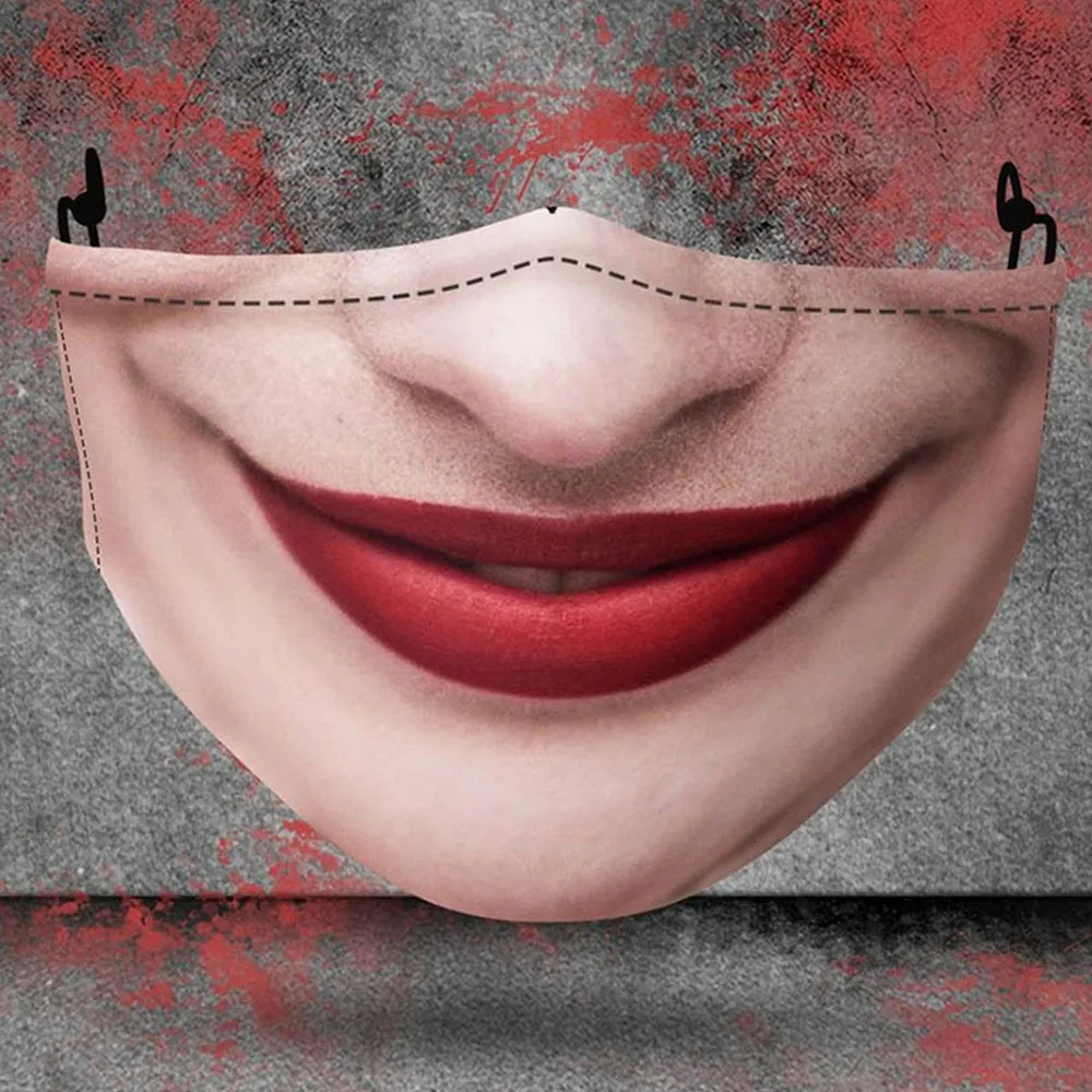 Лидер продаж забавные женские маски для взрослых с большим ртом Пылезащитная