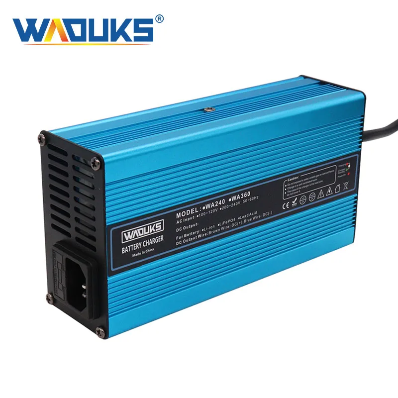 

24V 6A Charger Usd For 27.6V Lead Acid AGM GEL VRLA OPZV Smart Charger With Cooling Fan Quick Charge Aluminum Shell