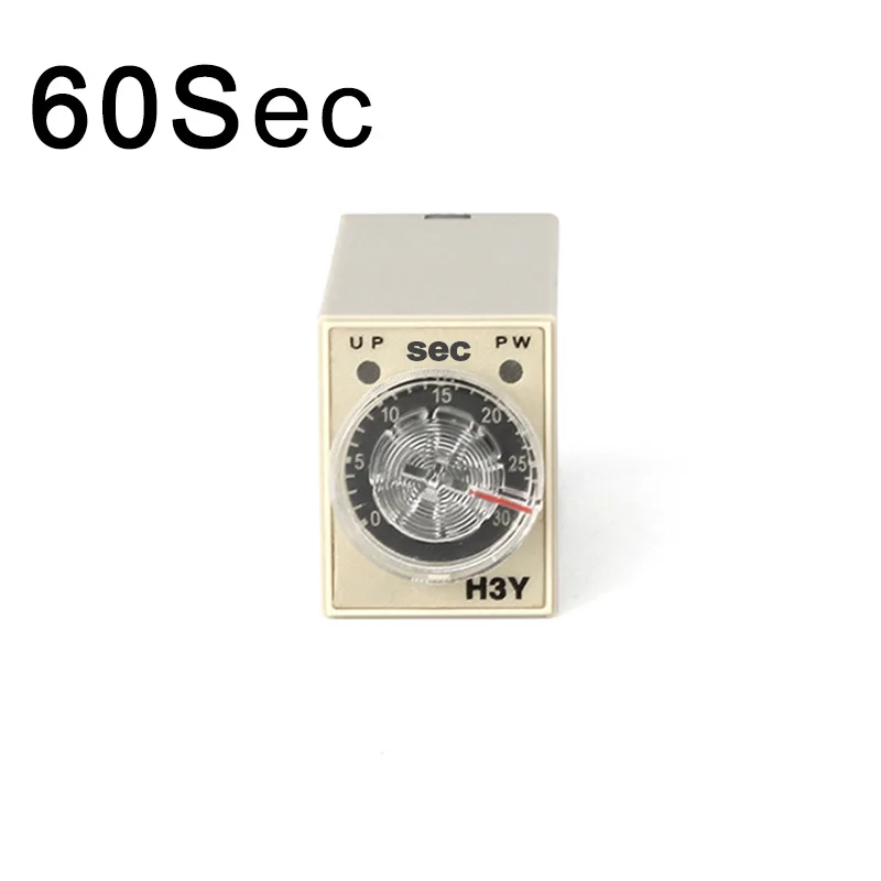 

1 комплект H3Y-2 AC220V, реле времени, таймер задержки 5/10/30/60 минут/секунд с базовой розеткой, 8 контактов, реле напряжения, поворотная ручка