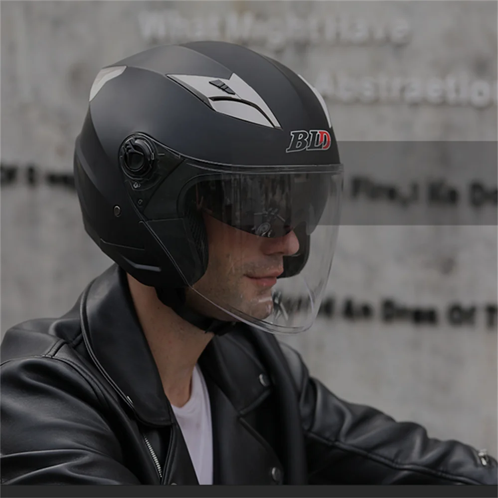 

Винтажные всесезонные гоночные мотоциклетные шлемы с открытым лицом, электрические безопасные шлемы для скутера, Casco Moto DOT