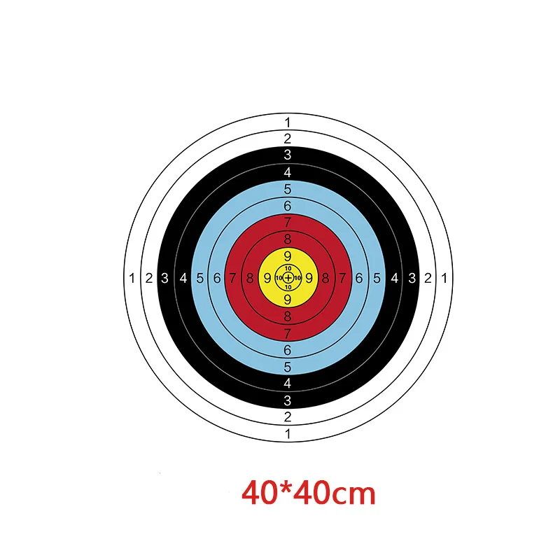 

50pcs 40*40 cm Archery Shooting Target Paper Bow Hunting Archery Kit Standard Full Ring Single Spot Shooting Training Paper