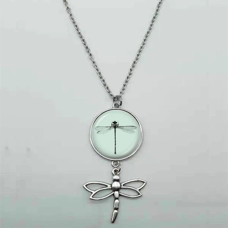 Новинка 2020 года модная подвеска в виде насекомого мистической синей стрекозы для