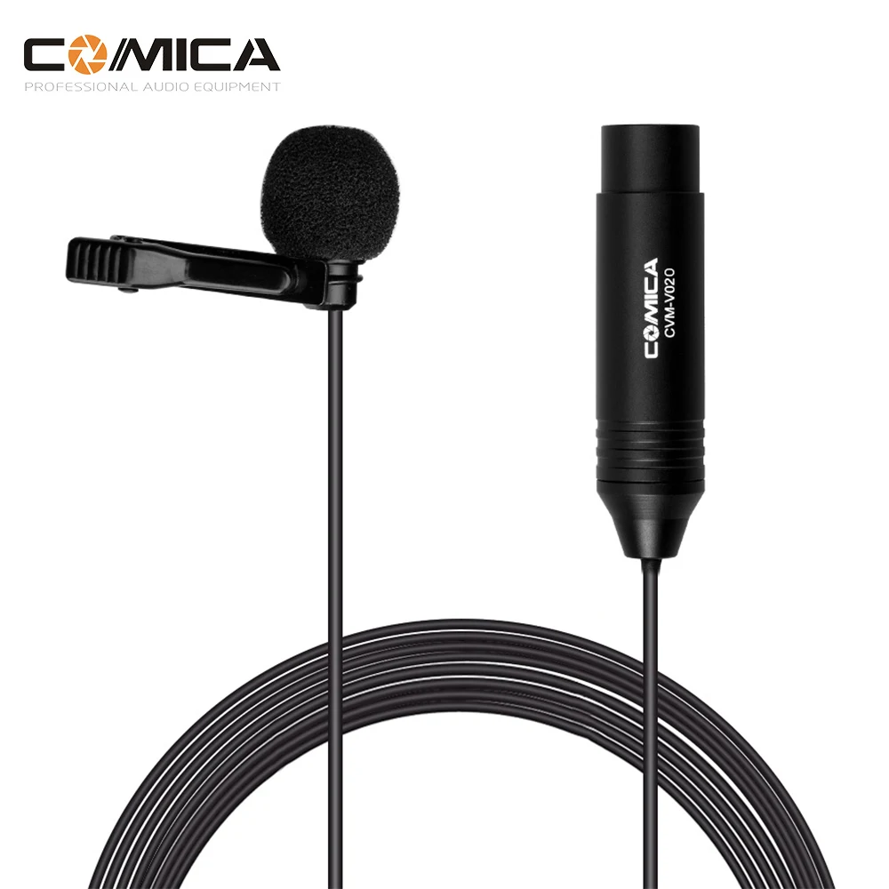 

COMICA MIC Omnidirectional Lavalier Lapel Microphone Condenser Mic XLR Plug For Canon Sony Camcorders Video Recording Microphone
