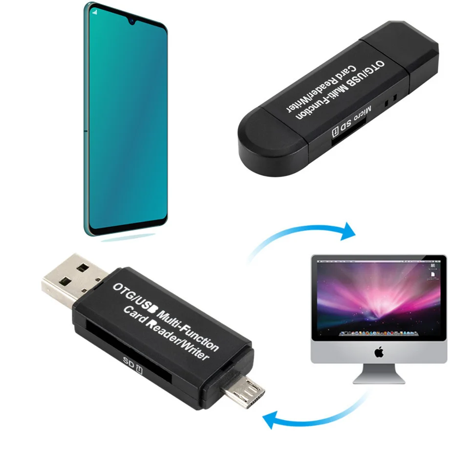 Устройство для чтения карт Micro SD GRWIBEOU USB 2 0 OTG | Компьютеры и офис