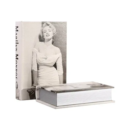 Высокое качество кожа европейский реквизит книга модель Антикварная коробка для