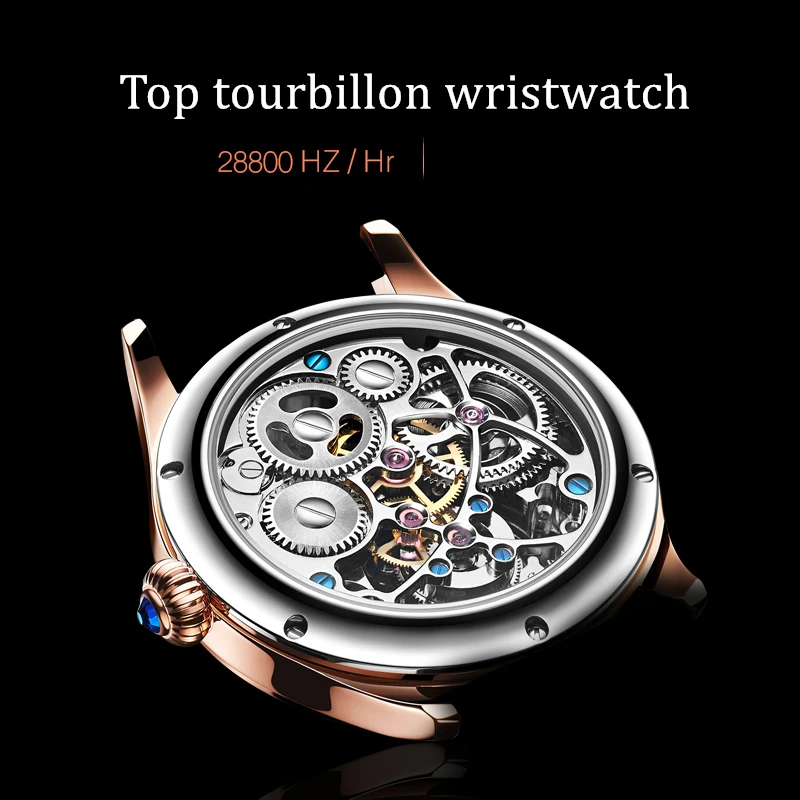 

Luxury brand creative personality starry rhinestone Men Watch tourbillon automatic mechanical hollow personality business clock
