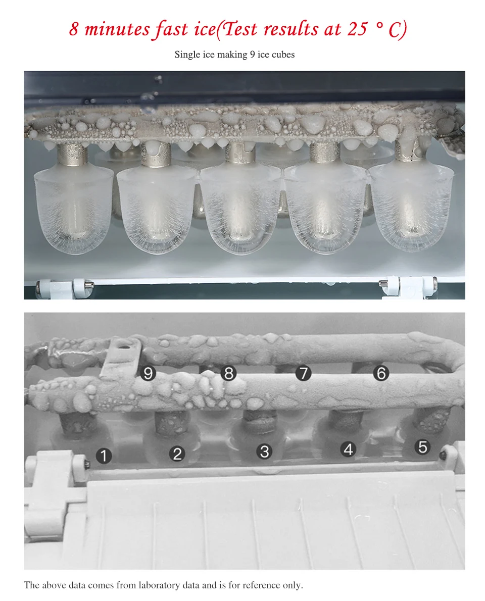 XEOLEO Mini Ice machine Electric Bullet cylindrical Ice Maker 12kg/24h Automatic Household Ice Making Machine For Milk Tea Shop