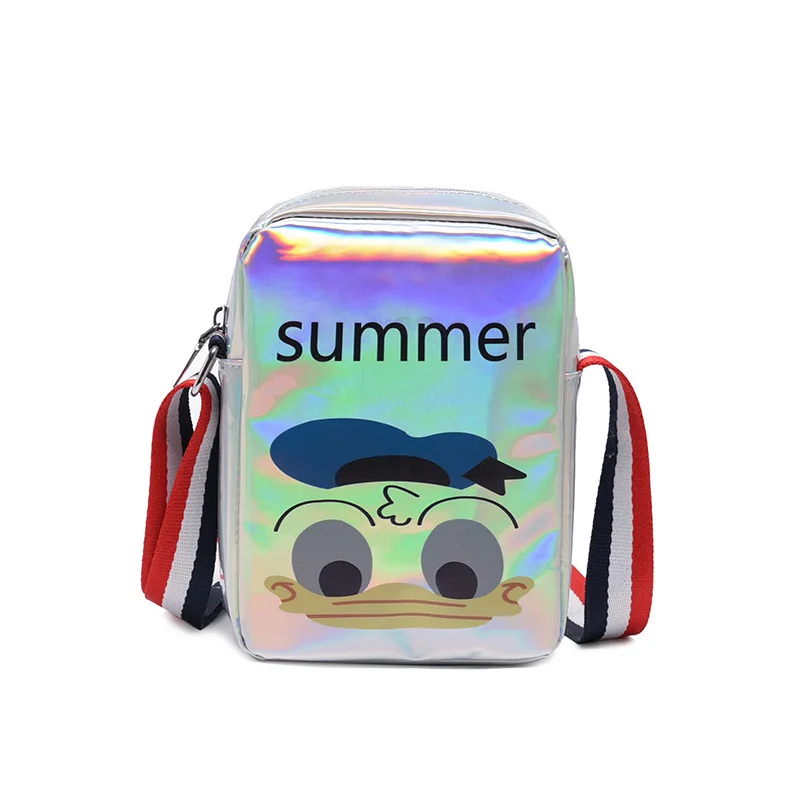 

Disney's new laser handbag baby girls schoolbag female student parent-child children shoulder bag backpack plush bag
