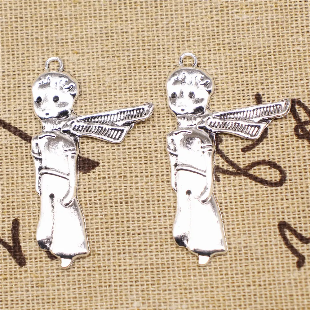 

Charm For Making Jewelry Pendants Antique Silver Color Boy 45x25mm 5pcs