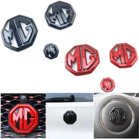 3pcsset high grade decals exterior decoration for mg 6 mg zs car rear emblem front grille sticker steering wheel badge styling