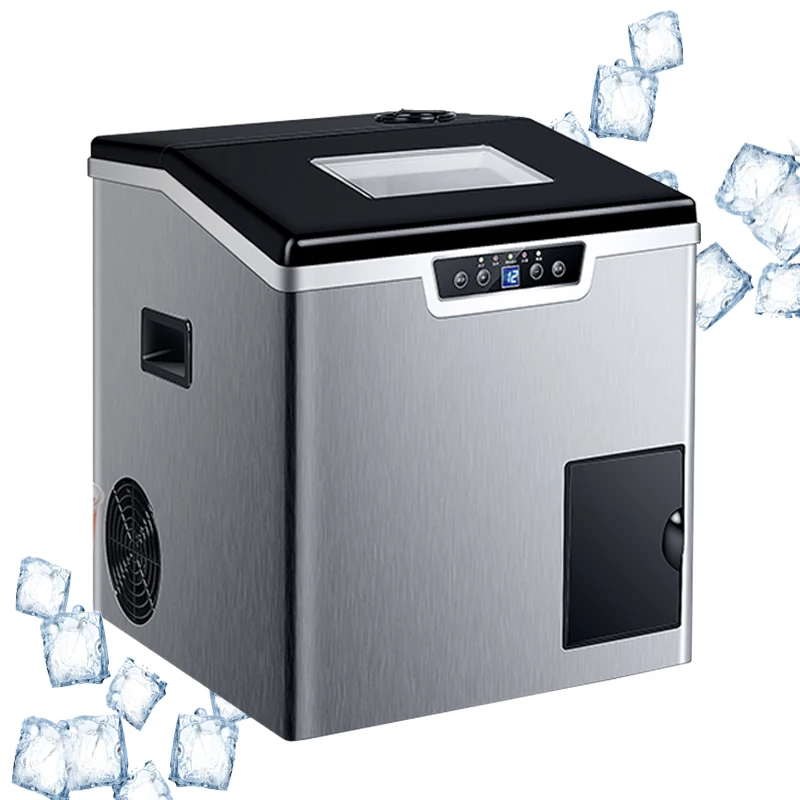 

40KG/24H Commercial Automatic Ice Cube Maker Portable Household Electric Ice Maker Machine With Sand Ice function 220V hot